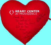 This is the heart pillow I received from hospital